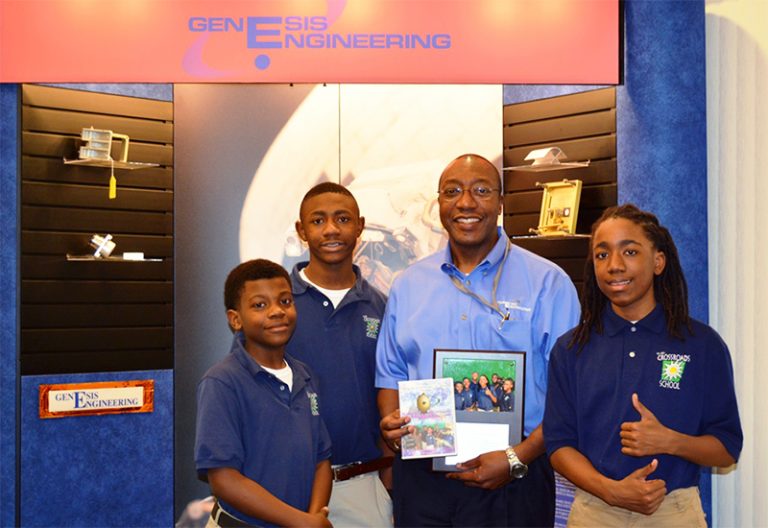 The students returned after their Houston trip and presented an appreciation gift to Robert Rashford.